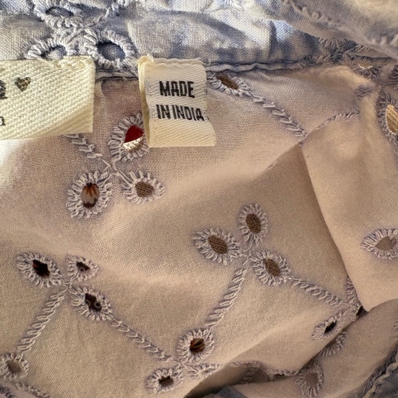 Dylan women’s Jessie Blouse size M light washed blue snap buttons front pockets - Picture 8 of 10